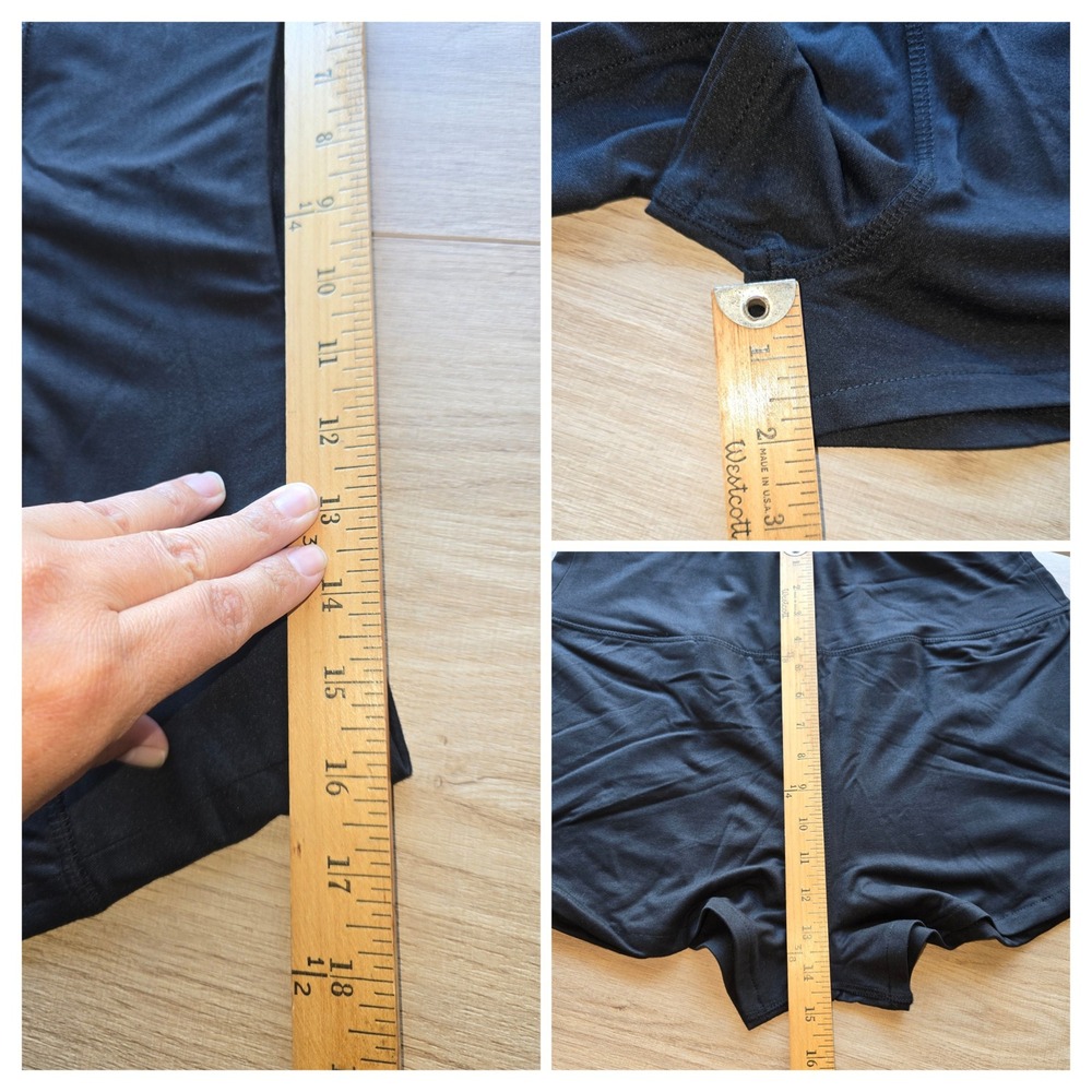 FEAT Women Crewneck Shorts Large Black Athleisure Set NWT minimalist loungewear - Picture 5 of 9